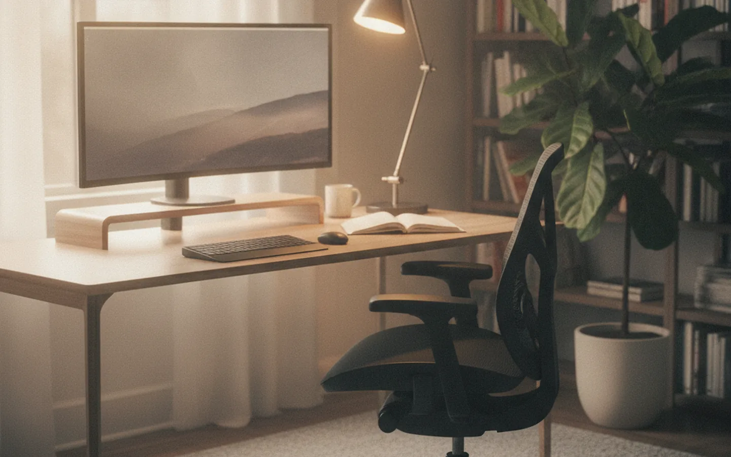 Home Workspace Ergonomics: Desk, Chair, Monitor and Lighting