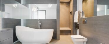 modern master bathroom