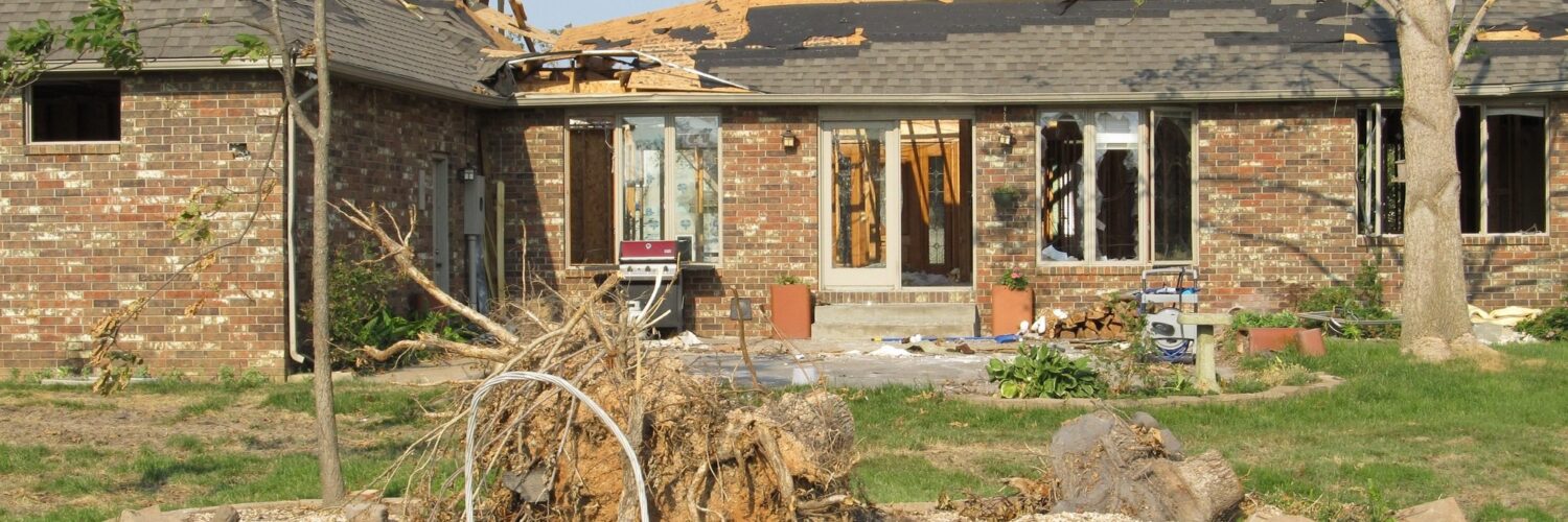 damaged house