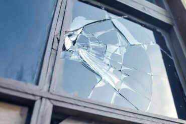 shattered window